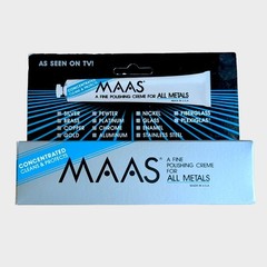 MAAS Metal Polish Concentrated Creme 2 oz Tube Clean Protects Made In USA Used