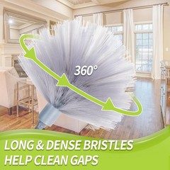 Extendable 100″ Cobweb Duster Spider Web Brush & Microfiber Ceiling Cleaning Kit