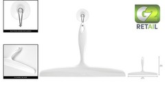 12″ Clara Plastic Shower Squeegee with Suction Hook | Modern Bathroom Essential