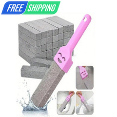 2 Pack Pumice Stone with Long Handle Toilet Bowl Ring Cleaner Limescale Remover