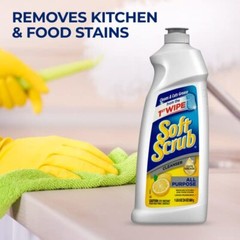 Soft Scrub Lemon All Purpose Cleanser 36 Fl Oz Pack of 6 Bathroom Kitchen Cle…