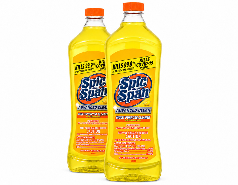 Spic and Span Lemon Multi-Surface Cleaner 34oz Liquid 2 Pack