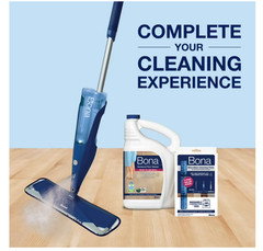 Bona Hardwood Floor Cleaning Solution Refill, Unscented, 128 fl oz… NEW