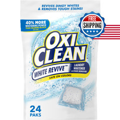 Oxiclean White Revive Laundry Whitener And Stain Remover Power Paks 24 Count