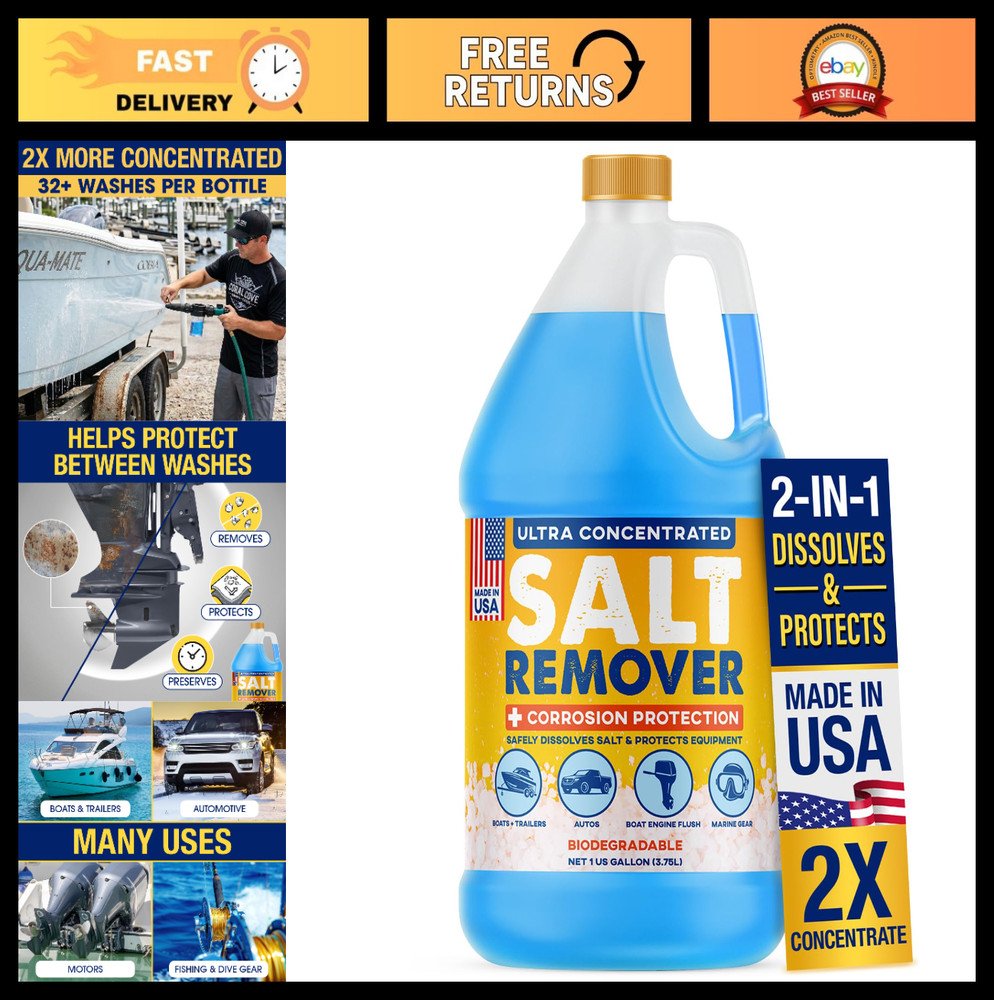 Concentrated Salt Remover for Boats, Cars & Engines | Marine Flush & Corrosion P