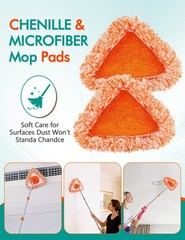 Ceiling Fan Cleaner Duster with 76″Extendable Long Handle 180° Wall Mop
