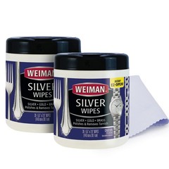 Weiman Jewelry Polish Cleaner and Tarnish Remover Wipes – 20 Count (2 Pack)