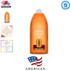 Method Squirt + Mop Hardwood Floor Cleaner Refill, Almond, 68 Ounce