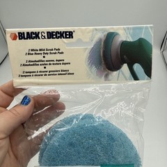 Black & Decker Scum Buster Refill Scrub Pads SBP4 (2 White & 2 Blue Pads) NEW!