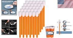 30 PCS Foam Cleaning Swabs – Versatile Applicator for Lenses & Detailing