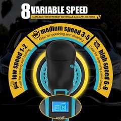 Cordless Car Buffer Polisher, 6 In Mini Buffer Polisher Kit with 2 Pack 21V Rech