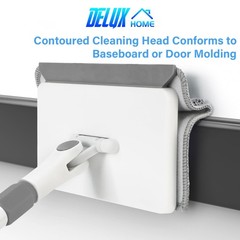 Baseboard Cleaner Tool with Handle DELUX Baseboard Cleaner with Extendable Long