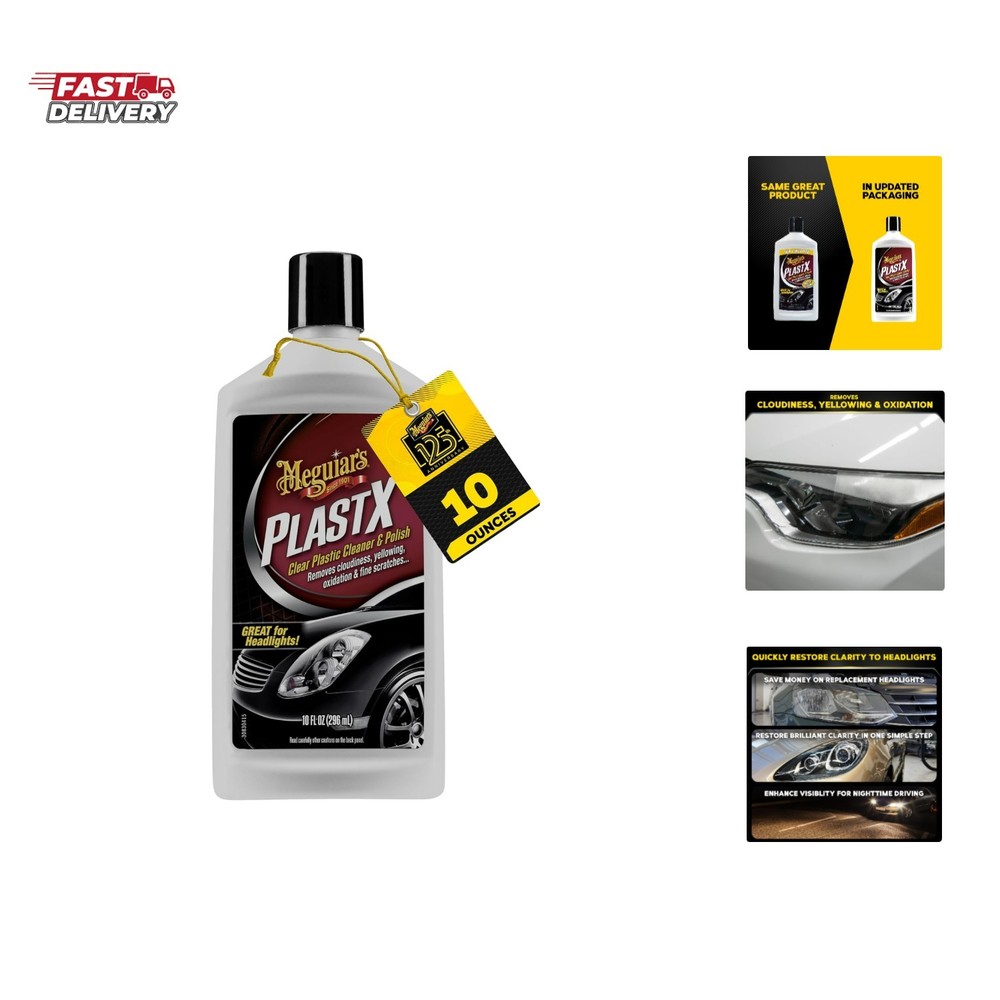 PlastX Clear Plastic Polish, Fast & Easy Clear Plastic Restorer for Headlight…