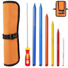 Rope Splicing Tools, 7 Pcs 1/4″, 5/16″, 3/8″, 7/16″, 1/2″ Rope FID with Pushe…