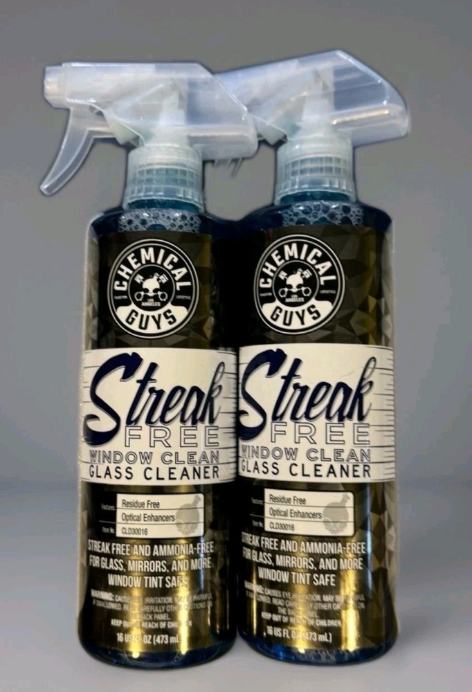 2X Chemical Guys CLD30016 Streak Free Glass Window Cleaner New Sealed -Free Ship