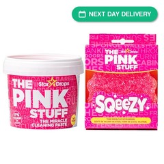 Stardrops The Pink Stuff Miracle Cleaning Paste & SQeeZY Scrubber Sponge Bundle