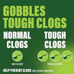 Drain Clog Remover Powder – 20+ Treatments, Grease & Oil Breakdown, Septic Safe