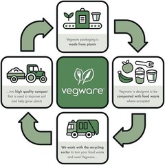 Vegware Compostable Disposable 8oz Coffee Cups, Case of 500, Double Wall For H