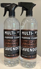 (2x LOT) Lux Clean Vinegar Lavender Oil Kitchen Multi-Purpose Spray Cleaner 32oz