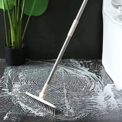 1Pc Bathroom Floor Brush for Hotel, Hard Bristle Scrub Brush, Long Handle Bathro