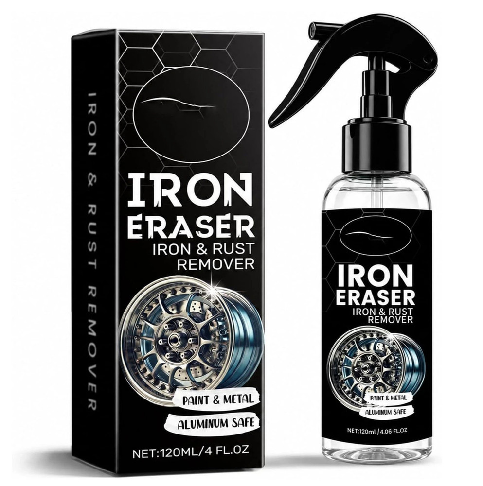 Iron Eraser Rust Remover Spray, Car Wheel Paint Brake Dust Fast Cleaner 120ml US