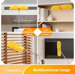 6 Ft Extendable Dusters for Cleaning Compatible with Swiffer, 10 Refills