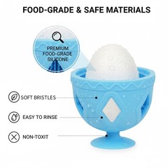 2 PCS Cleaner Brush for Fresh Eggs – Silicone Egg Washer Scrubber,Reusable Mu…