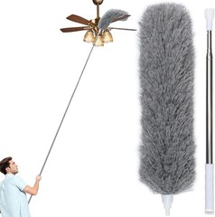 Microfiber Ceiling Fan Duster-Cobweb Cleaner Brush Kit Telescopic Extension Pole