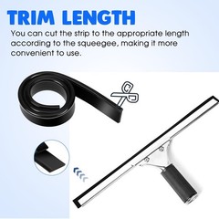 4Pcs 18 Inch Squeegee Replacement Rubber Blade Refill for Windows & Glass Sho…