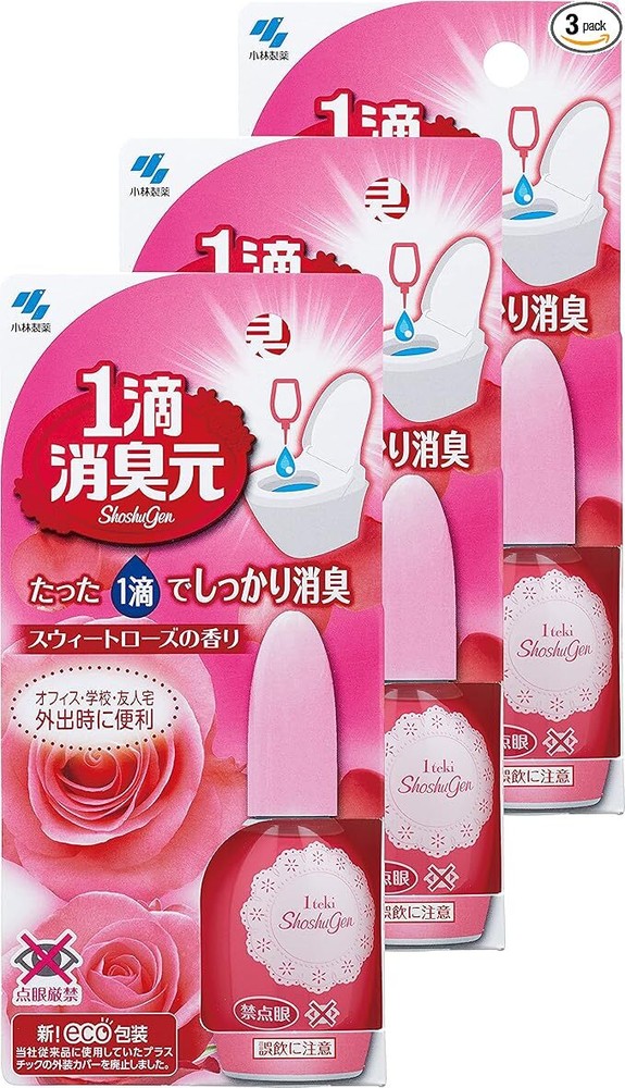 Kobayashi Powerful One-Drop Deodorizer For Toilet 0.67oz/20ml “Sweet Rose” JAPAN