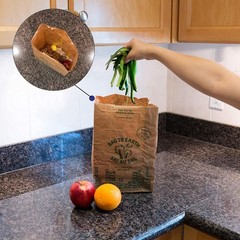 Bag to Earth -Kitchen Food Waste Bag, Set of 2 – Compostable, Leak-Resistant,