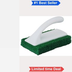 Tile and Tub Scrub Brush 6 Inch Abrasive Pad Contoured Grip Handle Bathroom
