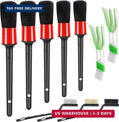 10pcs Auto Car Detailing Brush Set Car Interior Cleaning Kit Includes 5 Boar Hai