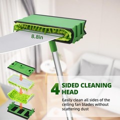 Zavrski Ceiling Fan Cleaner Duster with 6 Ft/72” Extension Pole High Ceiling…