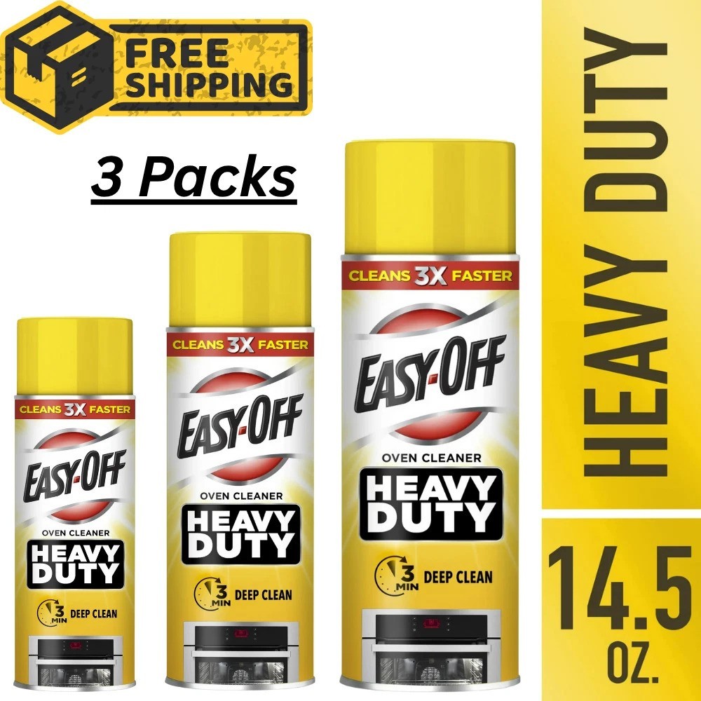Easy-Off Heavy Duty Oven Cleaner, Regular Scent – 14.5 oz (Pack of 3)