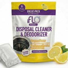 Foaming Garbage Disposal Cleaner Pods with iFLOBiotic – Powerful Garbage Disp…