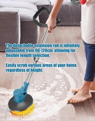 Cordless Power Scrubber Compatible, Brushless Floor Cleaner W/Extension Handle~