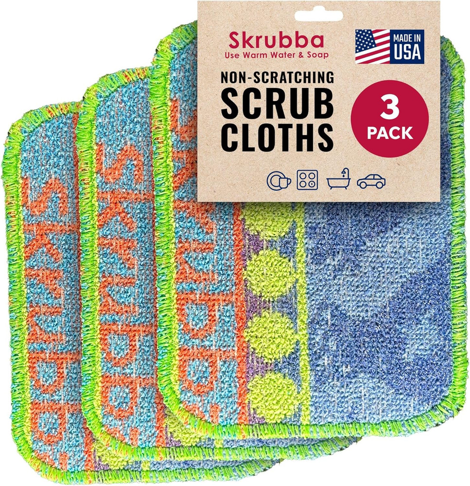 Wet-It Skrubba Non-Scratch Scouring Pad – European Scrubby Sponge for Kitchen Cl