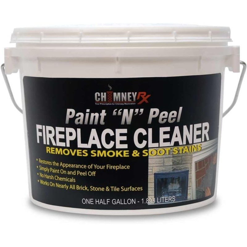 Non-Toxic Fireplace Soot Remover Easy Application No Scrubbing 0.5 Gallon