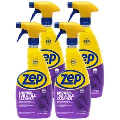 Zep Shower Tub and Tile Cleaner 32 oz ZUSTT32 (Case of 4) – No Scrub Pro Formula