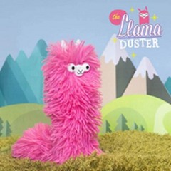 Gift Republic Fluffly Llama Duster Desktop Cleaning Pet 10 Inches Pink