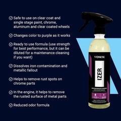 Iron Remover Spray pH-Neutral Non-Acidic Car Detail 16.9 fl oz 500 ml