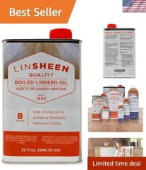 Boiled Linseed Oil 32 Fl Oz – Deep Penetrating Wood Treatment for Lasting Beauty
