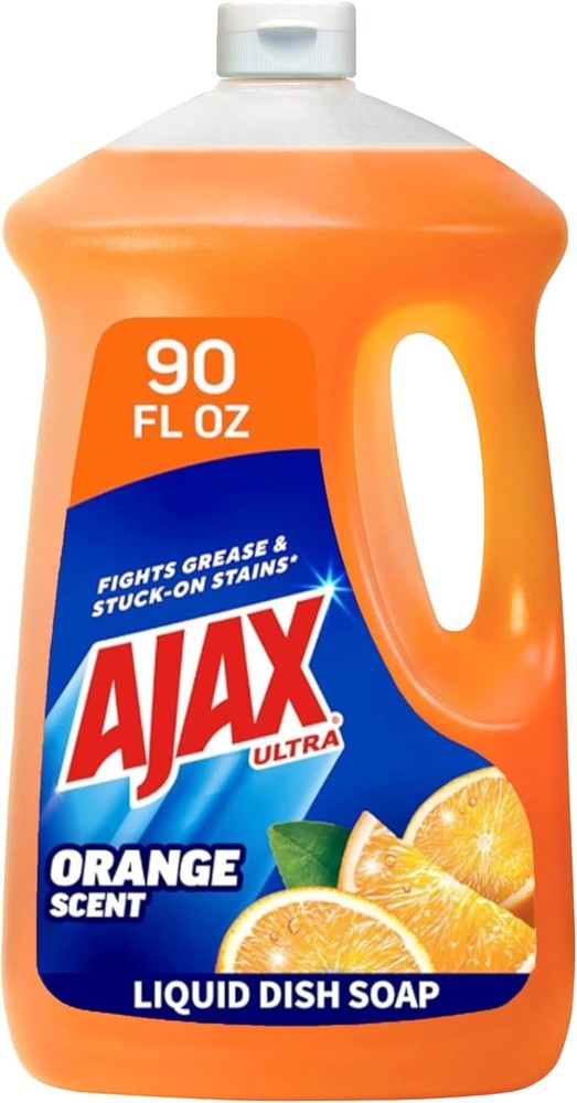 Ajax Ultra Triple Action Liquid Dish Soap, Orange, 90 Fl. Oz.