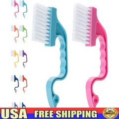 Window Track Cleaning Brush 2 Pack Ergonomic Handle Built-in Scraper Multi Tool
