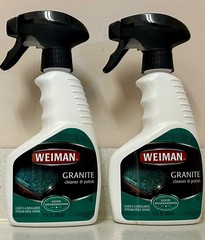 2 WEIMAN Granite Cleaner & Polish Spray Bottle Discontinued, NEW 12 oz Sz
