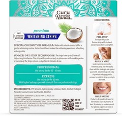 GuruNanda Teeth Whitening Strips – 7-Day Treatment with Non-Slip, Dry Strip Tech