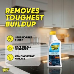 Cooktop Cleaning Kit, 18 oz Bottle, Scraper, Tool & Pad
