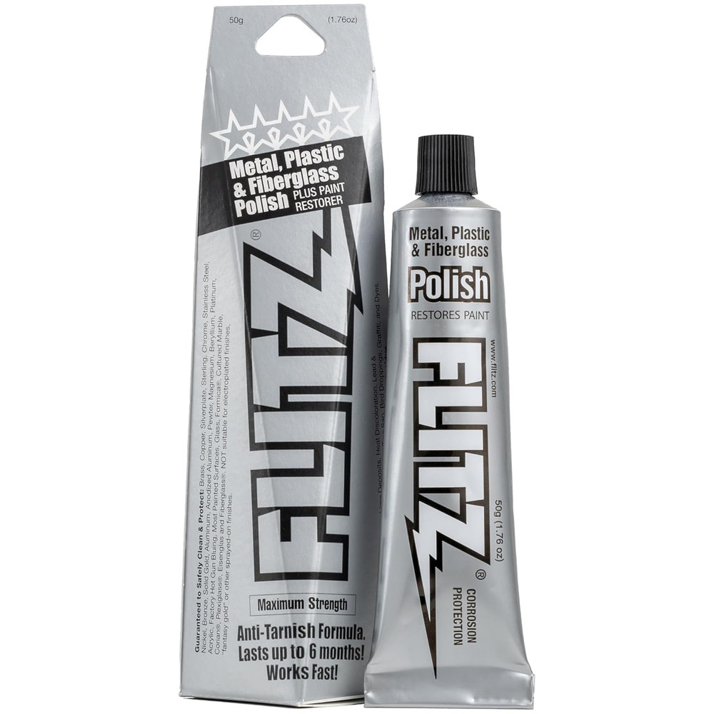Multi-Purpose Metal Polish Paste – 1.76Oz Tube of Usa-Made Chrome Polish – Works