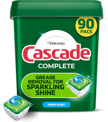 Complete Dishwasher Detergent Pods, Dish Detergent Soap, Fresh Scent, 90 Count